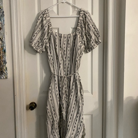 NWOT Time and Tru Black and White Patterned Midi Dress Size 1X - Picture 5 of 16